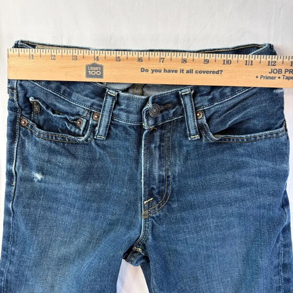 Vtg Abercrombie Kids Kilburn Low Rise Boot Cut Distressed Denim Jeans Sz 10 Reg